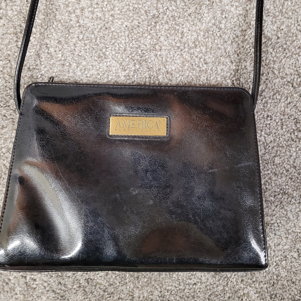 Vintage Perry Ellis America Faux Leather Shoulder Bag